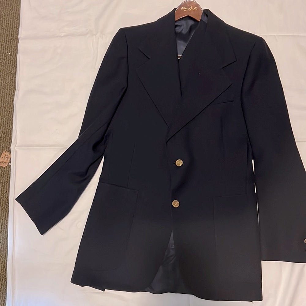 Navy Blue Blazer and Vest. Pierre Cardin, 100%Wool